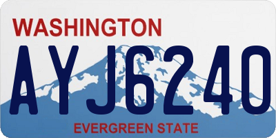 WA license plate AYJ6240