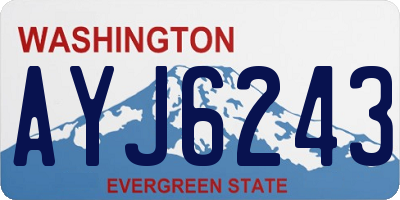 WA license plate AYJ6243