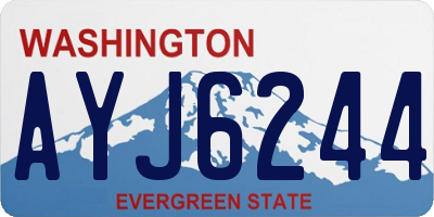 WA license plate AYJ6244