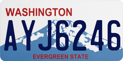 WA license plate AYJ6246