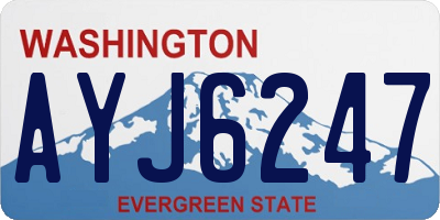 WA license plate AYJ6247