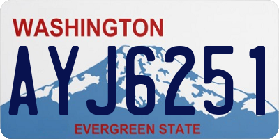 WA license plate AYJ6251