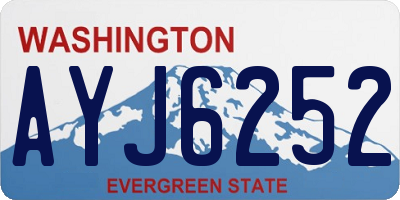 WA license plate AYJ6252