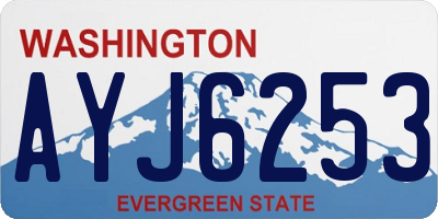 WA license plate AYJ6253