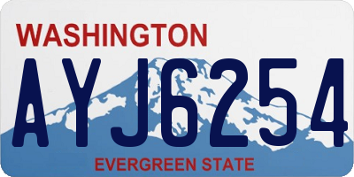 WA license plate AYJ6254