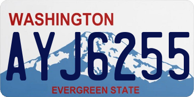WA license plate AYJ6255