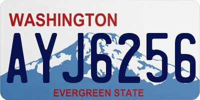WA license plate AYJ6256