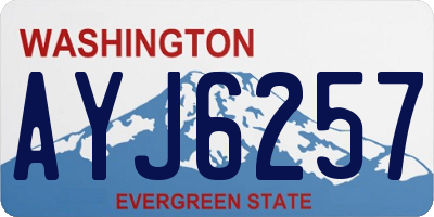 WA license plate AYJ6257