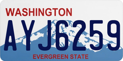 WA license plate AYJ6259