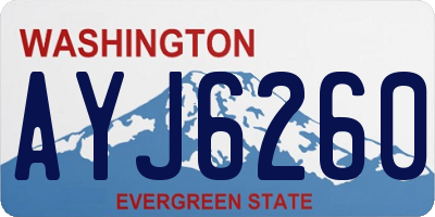 WA license plate AYJ6260