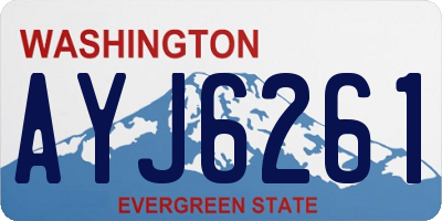 WA license plate AYJ6261