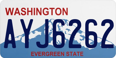 WA license plate AYJ6262