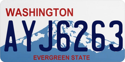 WA license plate AYJ6263