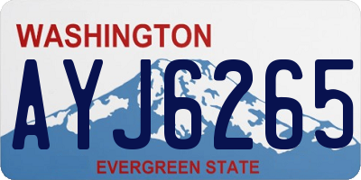 WA license plate AYJ6265