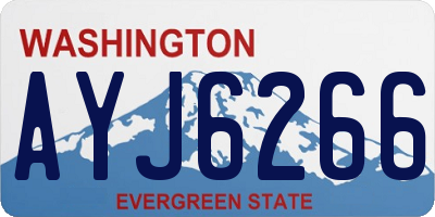WA license plate AYJ6266