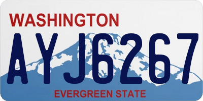 WA license plate AYJ6267
