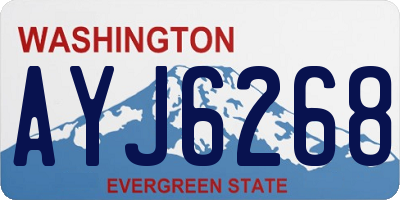 WA license plate AYJ6268
