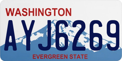 WA license plate AYJ6269