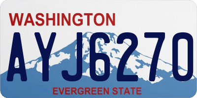 WA license plate AYJ6270