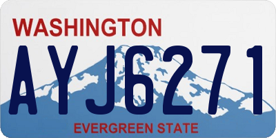 WA license plate AYJ6271