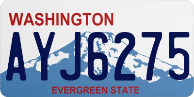 WA license plate AYJ6275