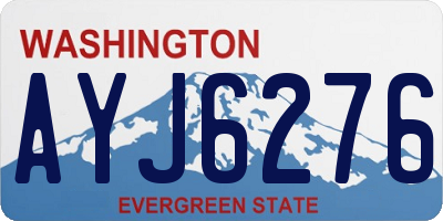 WA license plate AYJ6276