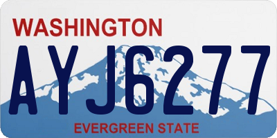 WA license plate AYJ6277