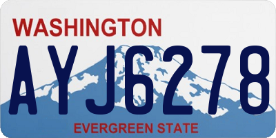 WA license plate AYJ6278