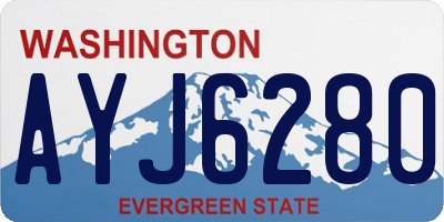 WA license plate AYJ6280