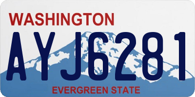 WA license plate AYJ6281