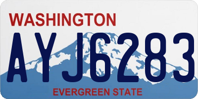 WA license plate AYJ6283