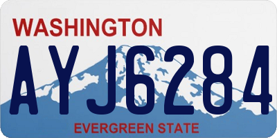 WA license plate AYJ6284