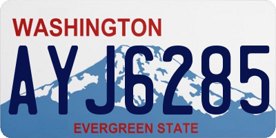 WA license plate AYJ6285