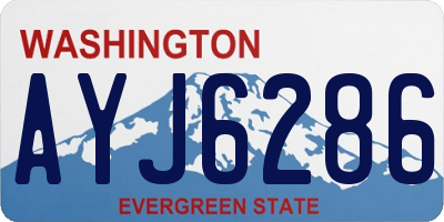 WA license plate AYJ6286
