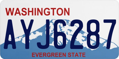 WA license plate AYJ6287