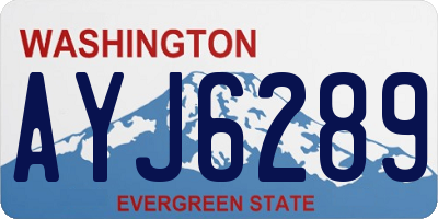 WA license plate AYJ6289