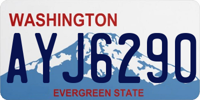 WA license plate AYJ6290