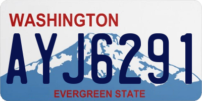WA license plate AYJ6291