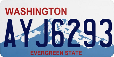 WA license plate AYJ6293