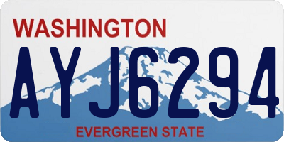 WA license plate AYJ6294