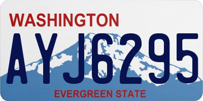 WA license plate AYJ6295