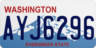 WA license plate AYJ6296