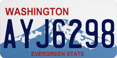 WA license plate AYJ6298