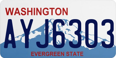 WA license plate AYJ6303
