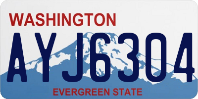 WA license plate AYJ6304