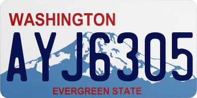 WA license plate AYJ6305