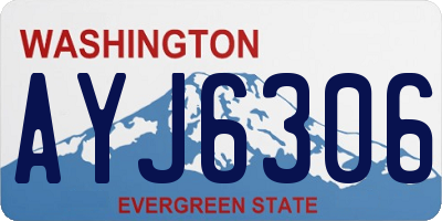 WA license plate AYJ6306
