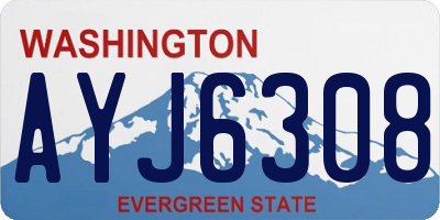 WA license plate AYJ6308