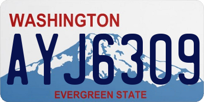 WA license plate AYJ6309