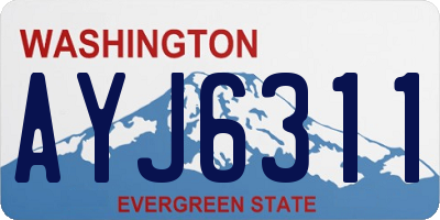 WA license plate AYJ6311